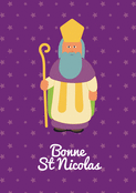 Bonne f&ecirc;te &agrave; Saint Nicolas en couleurs